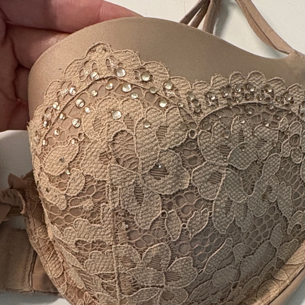 Victoria's Secret Lace Embellished Bra - Brown Y2K - Picture 2 of 6